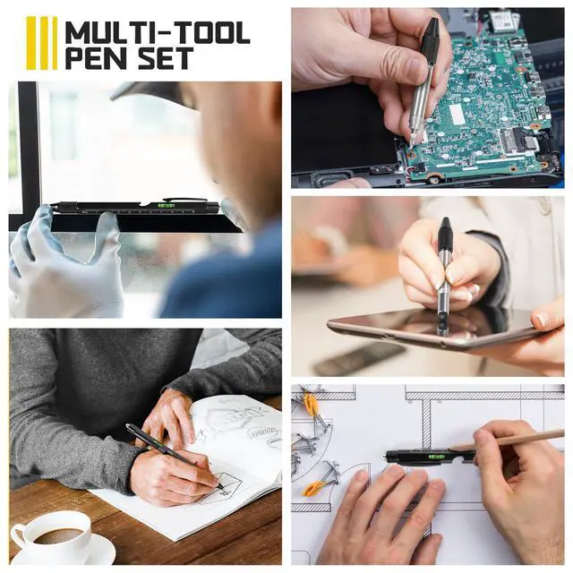 Alt view image 3 of 7 - 9-in-1 Multitool Pen, Gifts for Men Dad Husband Grandpa