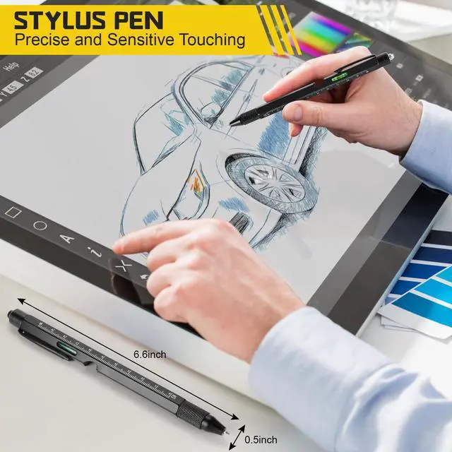 Alt view image 5 of 7 - 9-in-1 Multitool Pen, Gifts for Men Dad Husband Grandpa