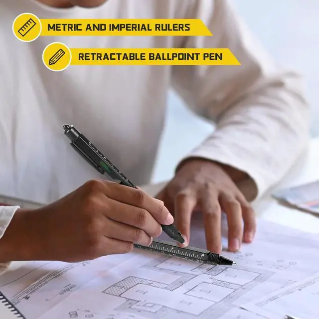 Alt view image 6 of 7 - 9-in-1 Multitool Pen, Gifts for Men Dad Husband Grandpa