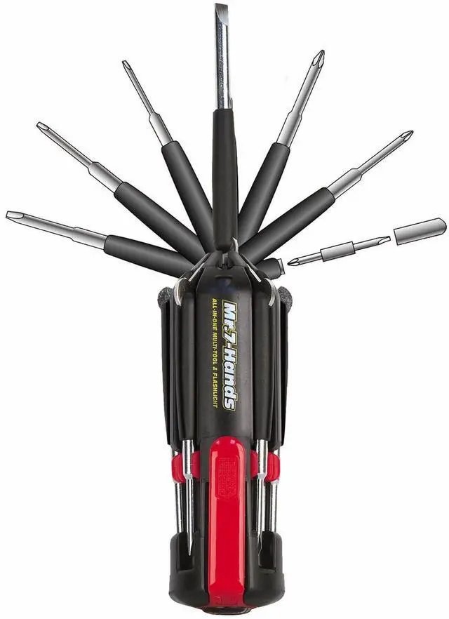 Main image of Tools Mr. 7-Hands, Patented, 8 in 1 Screwdrivers with Worklight - DT1019