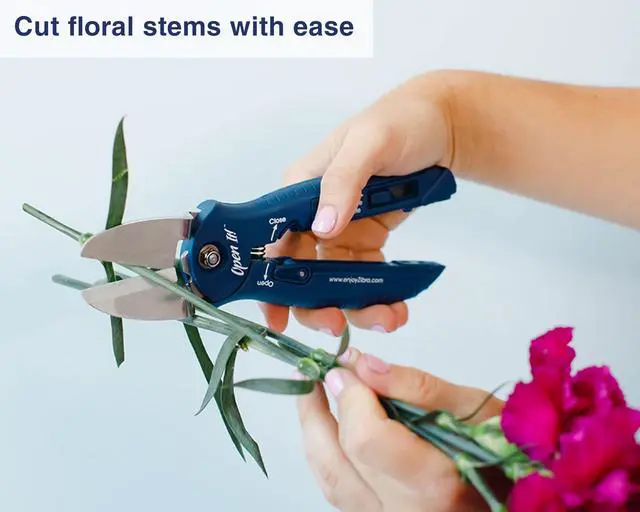 Alt view image 7 of 7 - Open It! 4-in-1 Box Cutter & Package Opener Tool Heavy Duty Scissors, Retractable Blade & Screwdriver All-in-One Household Tool for Boxes & Plastic Packaging, Blue