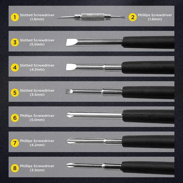 Alt view image 2 of 7 - 8 in 1 Screwdriver with Flashlight, Multi Functional 8 in 1 Screwdrivers Tool Set with Worklight for Household, Auto