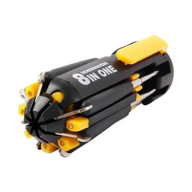 Alt view image 7 of 7 - 8 in 1 Screwdriver with Flashlight, Multi Functional 8 in 1 Screwdrivers Tool Set with Worklight for Household, Auto