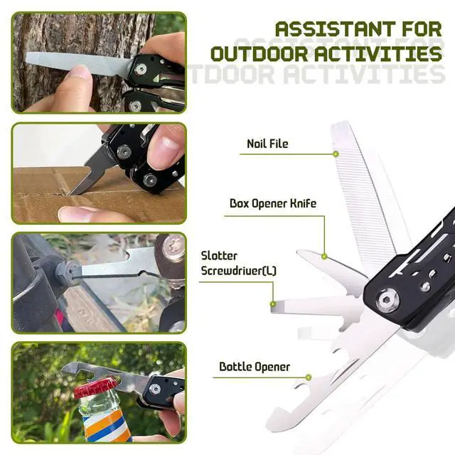 Alt view image 7 of 7 - 14 in 1 Multitool Pliers Gives One Whistle as a Gift, Professional Pocket Pliers from Wife Daughter to Father Boyfriend Husband on Christmas, Birthday, Valentine's, Father's Day -
