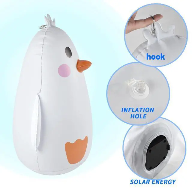 Alt view image 2 of 7 - Solar Penguin Light, Rechargeable Globe Color Changing Solar Globe Lamp IP65 Waterproof Outdoor Garden RGB Warm White/White Orb Light for Patio Pool Yard Bar Party Decorative Lightin