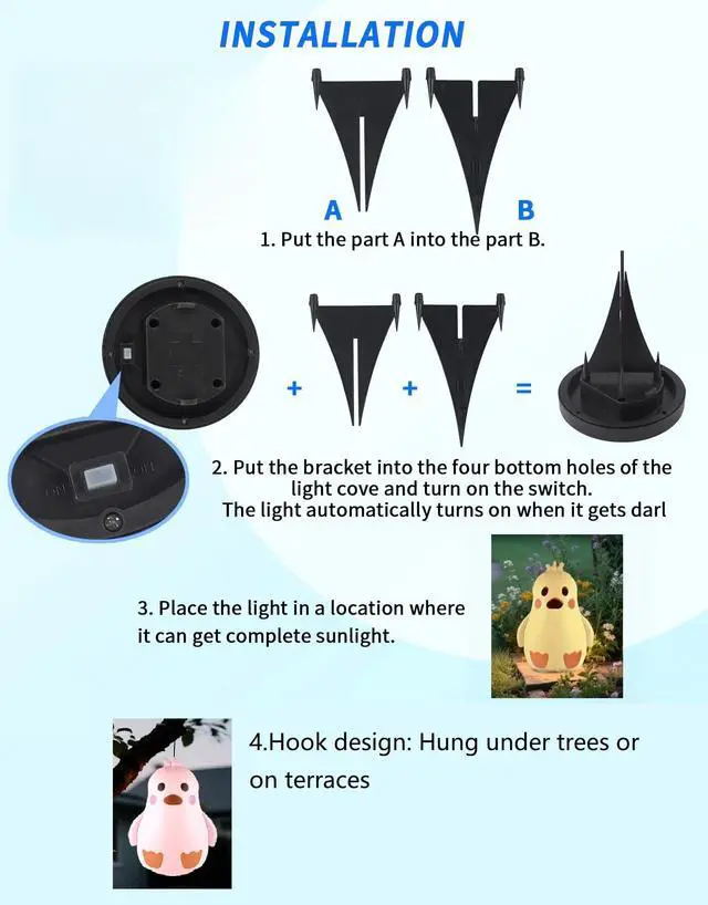 Alt view image 5 of 7 - Solar Penguin Light, Rechargeable Globe Color Changing Solar Globe Lamp IP65 Waterproof Outdoor Garden RGB Warm White/White Orb Light for Patio Pool Yard Bar Party Decorative Lightin