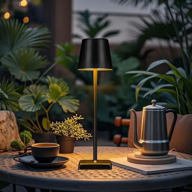 Main image of Cordless Table Lamps,Rechargeable Outdoor Solar LED Lamp,Portable USB Desk Lamp Waterproof,2000mAh Battery Operated,Touch Stepless Dimming Light for Bedroom,Restaurants,Patio,Camping