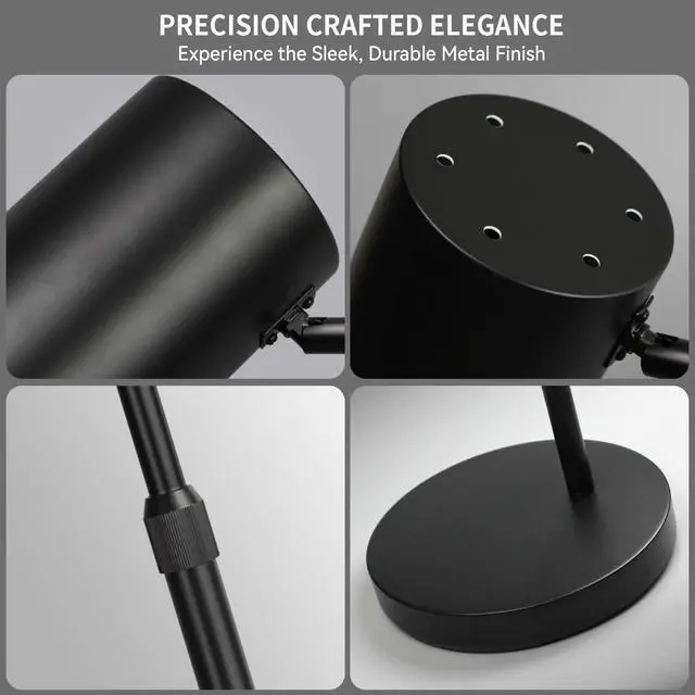 Alt view image 7 of 7 - Arc Black Floor Lamp for Living Room with Timer, Stepless Dimmable&Height Adjustable Modern Reading Standing Lamps for Living Room,Reading Room,Office,LED Bulb Included (Black-DM)