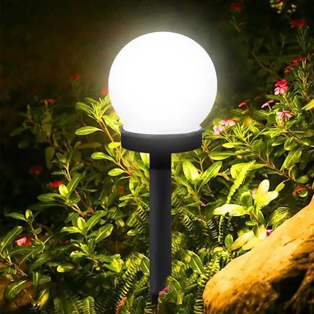 Alt view image 4 of 5 - 3 Packs of LED Solar Ball Lights, Outdoor Courtyard Decorative Floor Lights, Wireless Dusk to Dawn Waterproof Garden Road Landscape lamp.