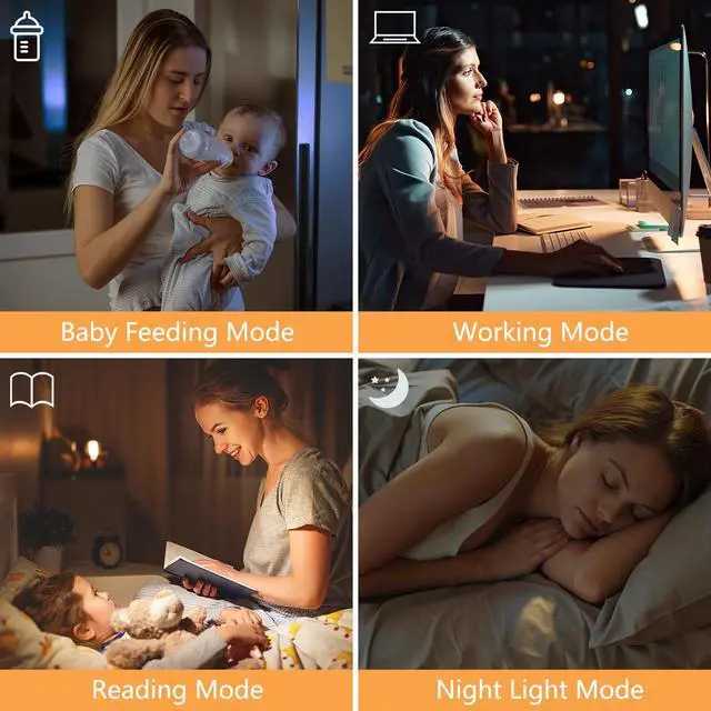 Alt view image 5 of 7 - Floor Lamps for Living Room, Modern Standing Lamp, Minimalist Pole Lamps, Stepless Dimmable 9W Bulb Included, Tall Lamp with Linen Shade, Lamps for Bedroom, Office, Kids Room, Reading Light