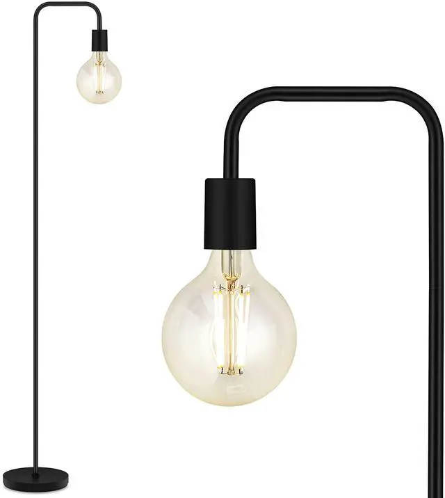 Main image of Floor Lamp, Industrial Floor Lamp, 63 Inch Standing Lamp, E26 Socket, On/Off Footswitch, Whole Metal, ETL Listed, Modern Small Lamp for Bedroom, Living Room, Minimalist, Vintage, Mid Century
