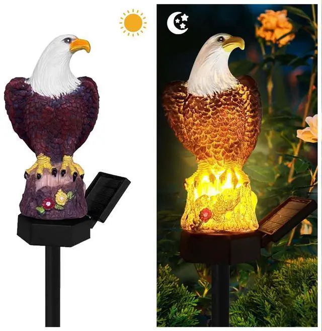 Main image of Eagle Solar Garden Lights - Outdoor Decor with LED Path Lights, Animal Statue
