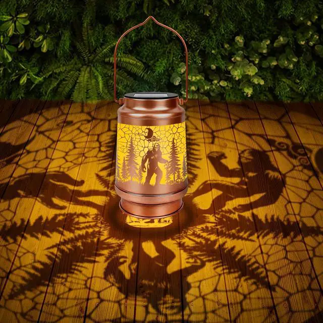Main image of Bigfoot Solar Lanterns Outdoor Waterproof - Bigfoot Sasquatch Gifts for Men Dad Grandpa, Big Foot Metal Hanging Solar Lights Lamp, LED Lanterns for Garden Yard Patio Lawn Tabletop Decor