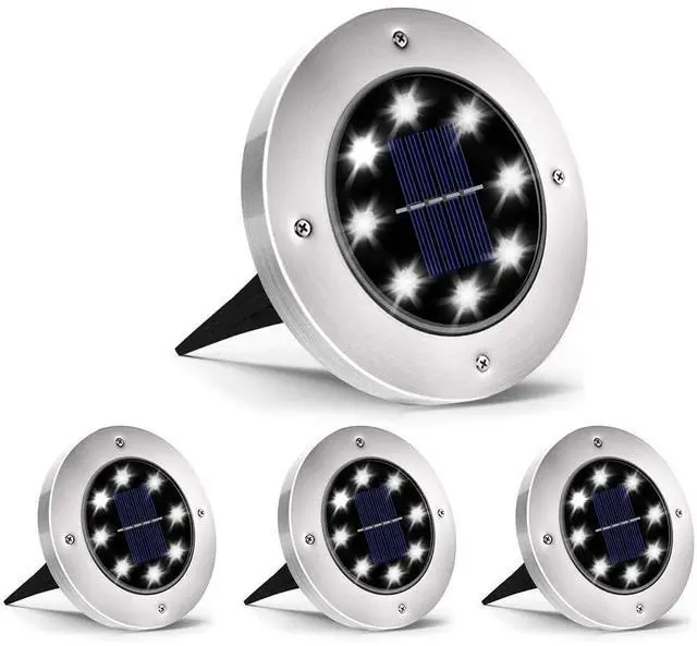 Main image of 4.6 inch Solar Lights for Outside, 4 Pack Solar Light Outdoor Waterproof, Garden Lights Landscape Lighting for Lawn Yard Deck Driveway Walkway White