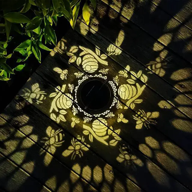 Alt view image 2 of 6 - Solar Lanterns Outdoor Hanging Honeybee Decor Lantern,Waterproof Hollow Out Retro Metal Decorative Garden Light,Graceful Decoration for Patio,Yard,Landscape,Walkway,Festival