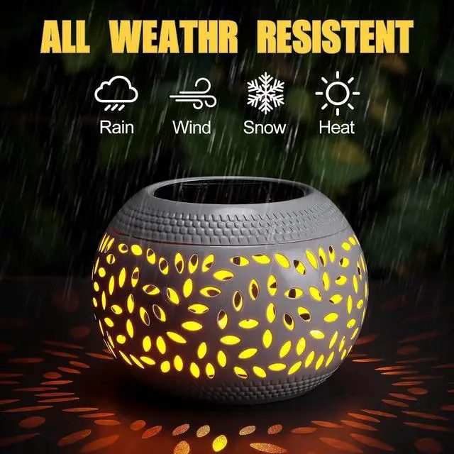 Alt view image 5 of 7 - Solar Table Lanterns Outdoor Waterproof - LED Lamp White Metal Tabletop Light Solar Powered Decorative Lantern for Indoor Desk Bedroom Patio Garden Pathway Yard (1 Pack)