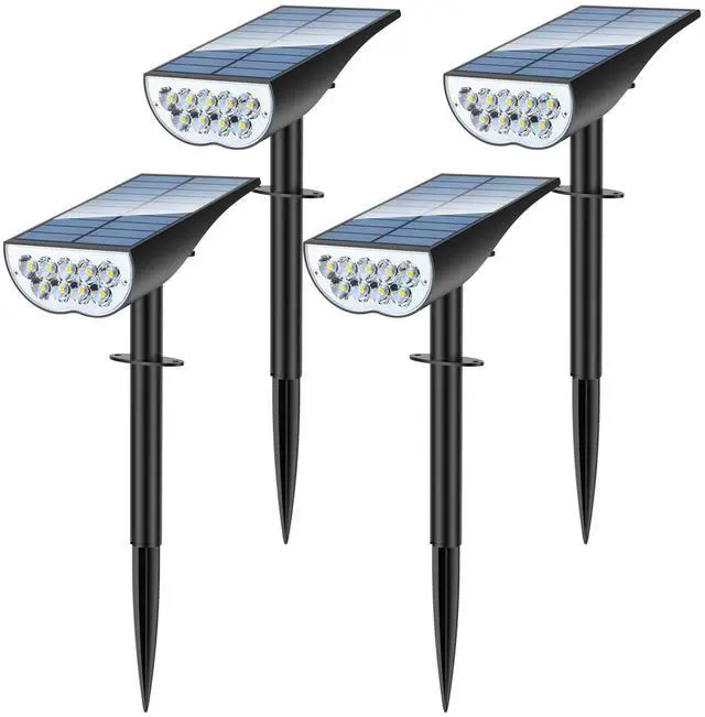 Main image of Solar Spot Lights Outdoor Waterproof, Solar Landscape Lights Outdoor IP65 Waterproof, 3 Brightness Modes Dusk to Dawn Solar Spotlight Outdoor for Yard Garden Pathway Tree, Cool White, 4 Pack