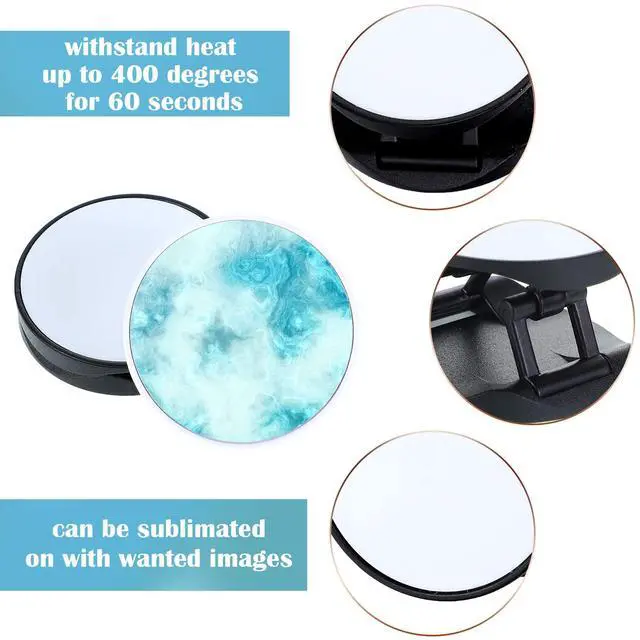 Alt view image 2 of 7 - 20 Pcs Sublimation Socket Blank Phone Grip Holders Collapsible Phone Grips Self Adhesive Sublimation Holders for Smartphones and Tablets(Black and White)