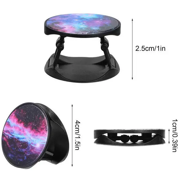 Alt view image 7 of 7 - 20 Pcs Sublimation Socket Blank Phone Grip Holders Collapsible Phone Grips Self Adhesive Sublimation Holders for Smartphones and Tablets(Black and White)