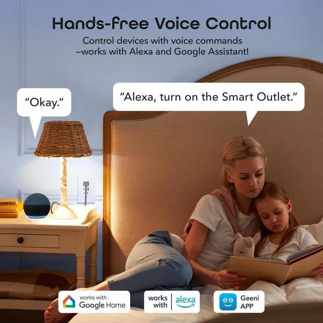 Alt view image 4 of 7 - Current Smart Wi-Fi Outlet with 2 Fast Charge USB Ports (20W USB-C PD & Quick Charge USB-A), Voice Control, No Hub Required, Compatible with Alexa & Google Home