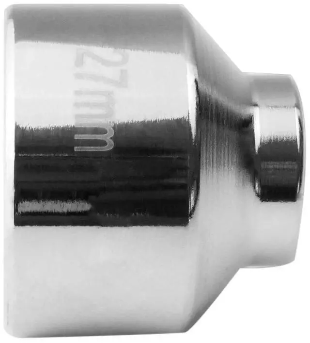 Alt view image 2 of 4 - 27mm 6-Point Socket, Low Profile Oil Filter Wrenc, 3/8" Drive Heavy Duty Oil Filter Cap Removal Tool For Mercedes-Benz A-Class,Ford,Renault,Nissan,Dodge,Hyundai,Kia,Mini,Fiat. (Silver)