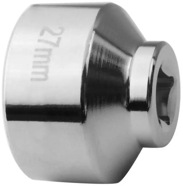Alt view image 3 of 4 - 27mm 6-Point Socket, Low Profile Oil Filter Wrenc, 3/8" Drive Heavy Duty Oil Filter Cap Removal Tool For Mercedes-Benz A-Class,Ford,Renault,Nissan,Dodge,Hyundai,Kia,Mini,Fiat. (Silver)