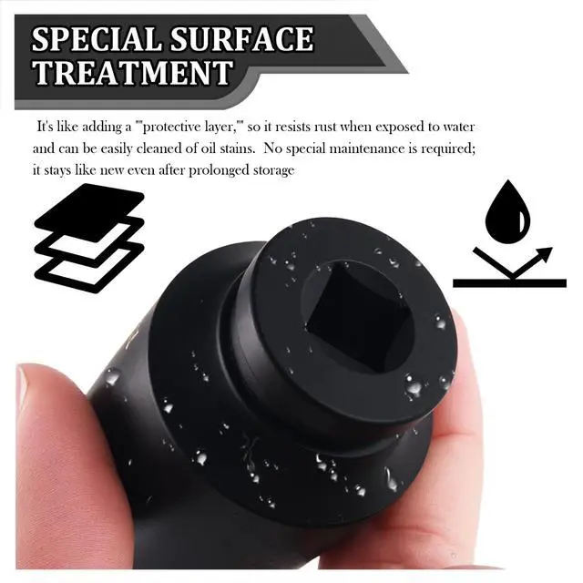 Alt view image 4 of 7 - Upgraded Deep 1 1/2 Socket,Heavy Duty Axle Nut Socket with 1/2" Drive & 6-Point Hex Design,Anti-Rust 1 1/2 Sockets 1/2 Drive Car Repair Tools for Quick Removal of Axle Nuts