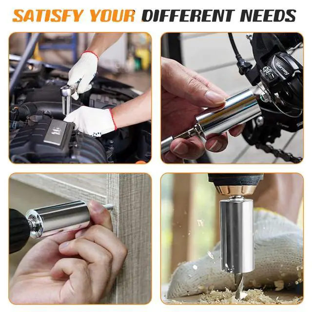 Alt view image 6 of 7 - Universal Socket Tools Gifts for Men - Christmas Stocking Stuffers for Men Dad Him Husband Women Cool Stuff Ideas Gadgets Birthday Gifts for Dad Grip Socket Set (7-19mm) Sliver