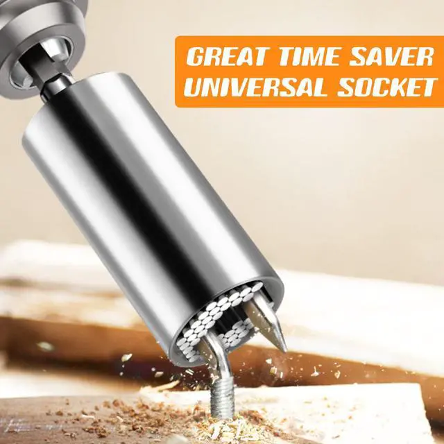 Alt view image 5 of 7 - Universal Socket Tools Gifts for Men - Christmas Stocking Stuffers for Men Dad Him Husband Women Cool Stuff Ideas Gadgets Birthday Gifts for Dad Grip Socket Set (7-19mm) Sliver