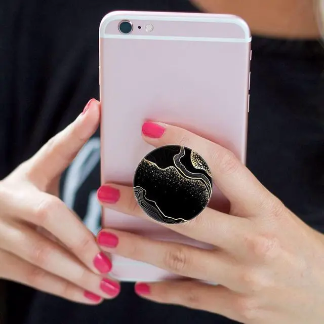 Alt view image 2 of 7 - 6 Pack Cellphone Phone Grip and Smartphones Stand, Collapsible Cell Phone Expanding Holder for Phone - Blue Green Black Rose Gold Marble, LJ003