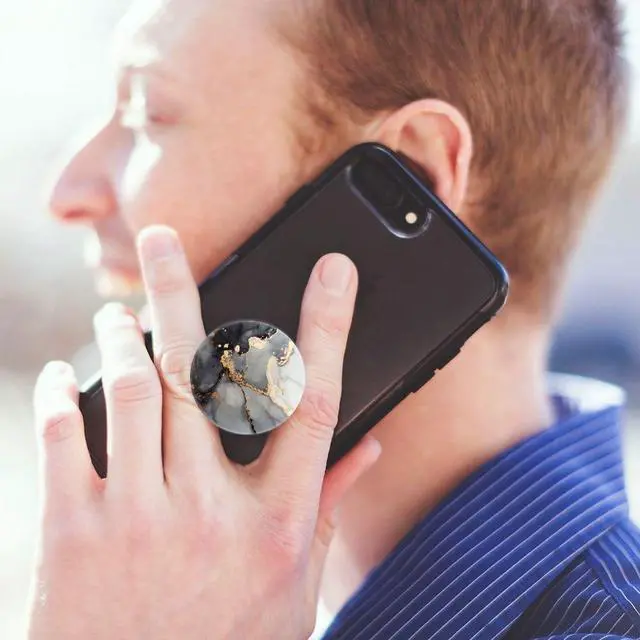 Alt view image 4 of 6 - (6 Pack) Collapsible Cell Phone Grip for Smartphones,Expanding Cellphone Holder for Phone - Pink Purple Gray Marble