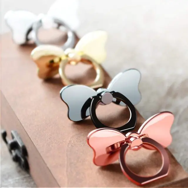 Alt view image 6 of 6 - Metal Cell Phone Finger Ring Stability Holder Back Stand Collapsible Hand Grip Knob Loop Car Mount Hook Kickstand 360 for iPhone Samsung Galaxy Mobile Cute Accessories (Rose Gold)