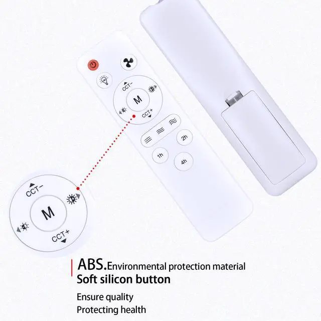 Alt view image 6 of 7 - Replacement Remote Control Compatible with Elenhome 20.5 inch Socket Fan Light R520, for Cambk 10 inch E26/E27, for Smart Egg 20.5 inch E26, for Nuueo CFL03-L E27 20.5 inch Ceiling Fans