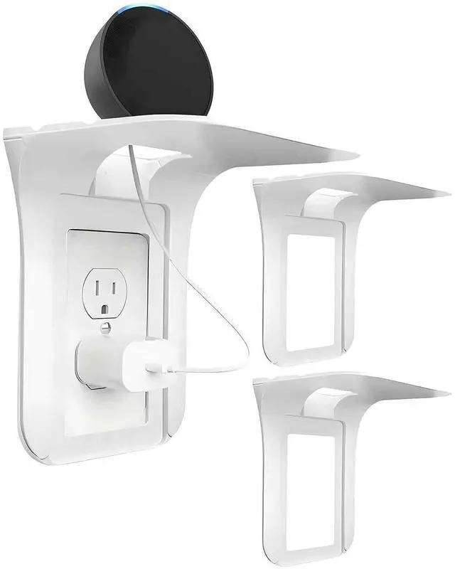 Main image of 3 Pack Plug Shelf for Wall Outlet, Wall Mount Socket Stand for Space Saving