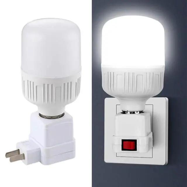 Alt view image 4 of 7 - E26/E27 Socket Extension Adapter with Switch,Plug-in Light Socket,Convert Outlet to Light Bulb Socket (4 Pack)