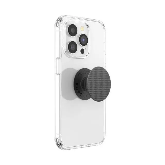 Alt view image 2 of 6 - Adhesive Phone Grip, Holder, Phone Stand, Black - Knurled Texture Black