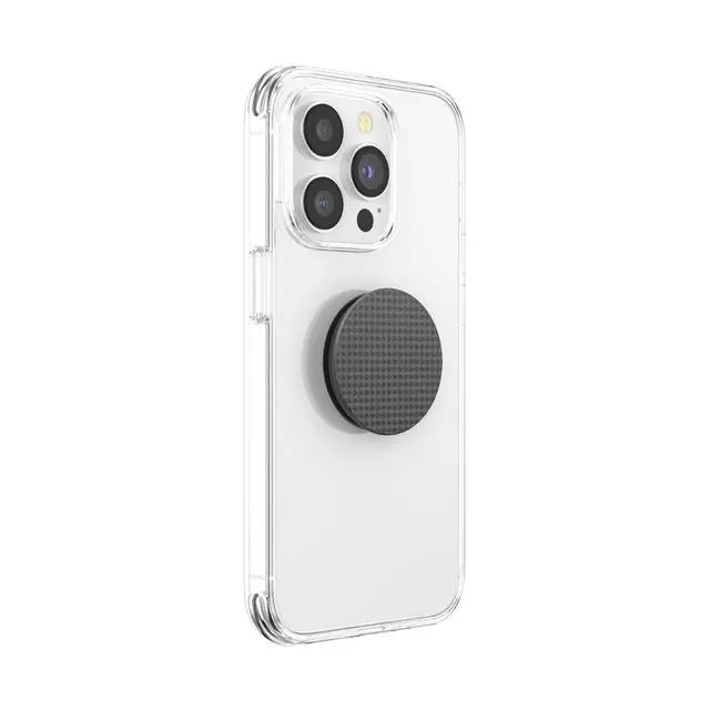 Alt view image 3 of 6 - Adhesive Phone Grip, Holder, Phone Stand, Black - Knurled Texture Black