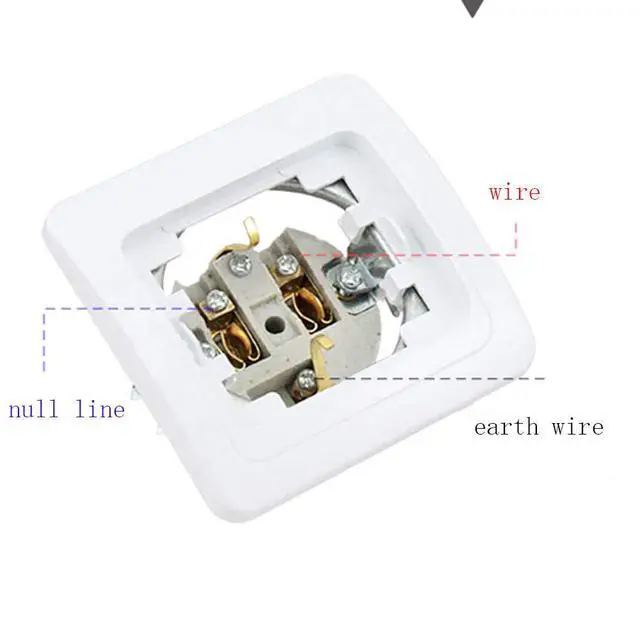 Alt view image 6 of 7 - 1pcs Wall Panel Power Socket Plug Grounded 16A French Standard Electrical Outlet 86mm 86mm