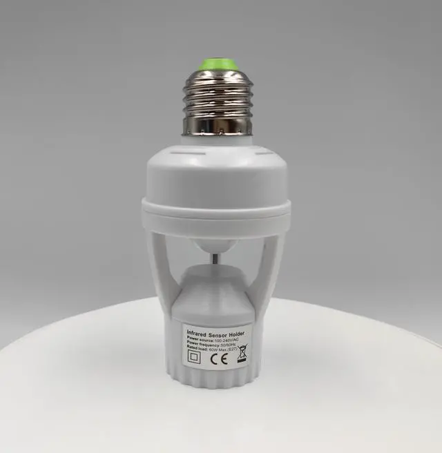 Alt view image 6 of 6 - Motion Sensor Light Socket E26/E27 Screw in Adapter for Automatic Light Control, Easy Install & Adjustable Duration Ideal for Outdoor Indoor Garage Light, for Basement