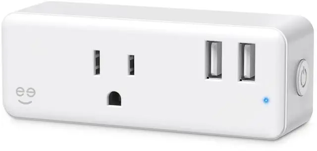 Main image of Switch + Charge Multi Port Smart Wi-Fi Plug with 2 USB Ports, Energy Saving Outlet with App Control, Compatible with Alexa and Google Home