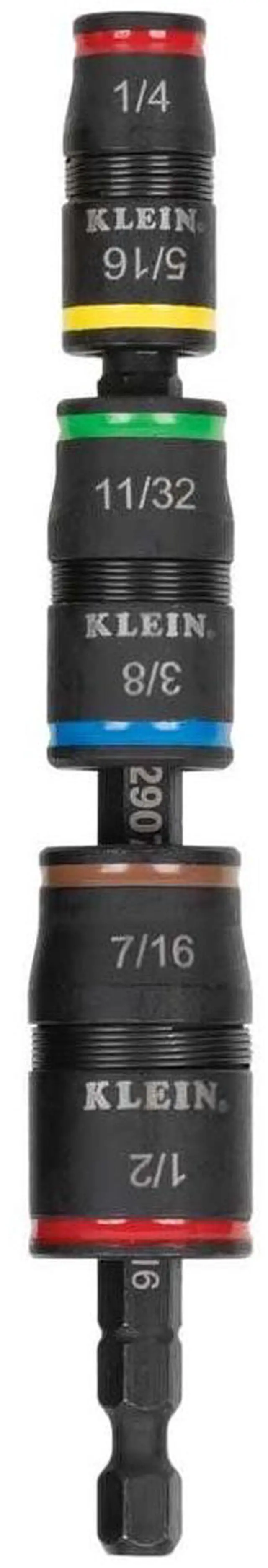 Main image of 32907 Impact Driver, 7-in-1 SAE Impact Socket Set, Flip Socket Set with 1/4, 5/16, 11/32, 3/8, 7/16 and 1/2-Inch Nut Driver Sizes and 1/4-Inch Bit Holder, 5-Inch Shaft