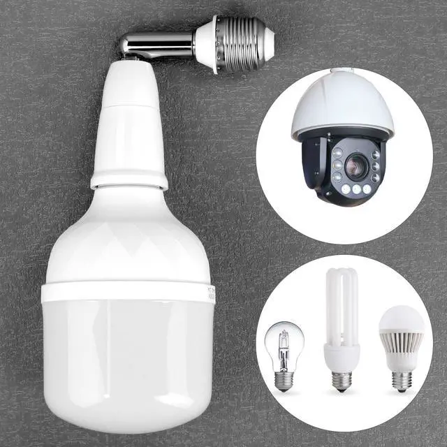 Alt view image 5 of 7 - Light Socket Extender, 3 Pack E26/E27 4.5 Inch Extension with 350° Rotation & 180° Bend, Medium Base Light Bulb Extension Socket Adapter for Recessed Fixtures, LED/Smart/Sensor Bulbs