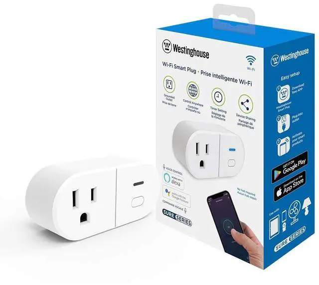 Main image of 94007 Sure Series Wi-Fi Single Plug Smart Outlets, White