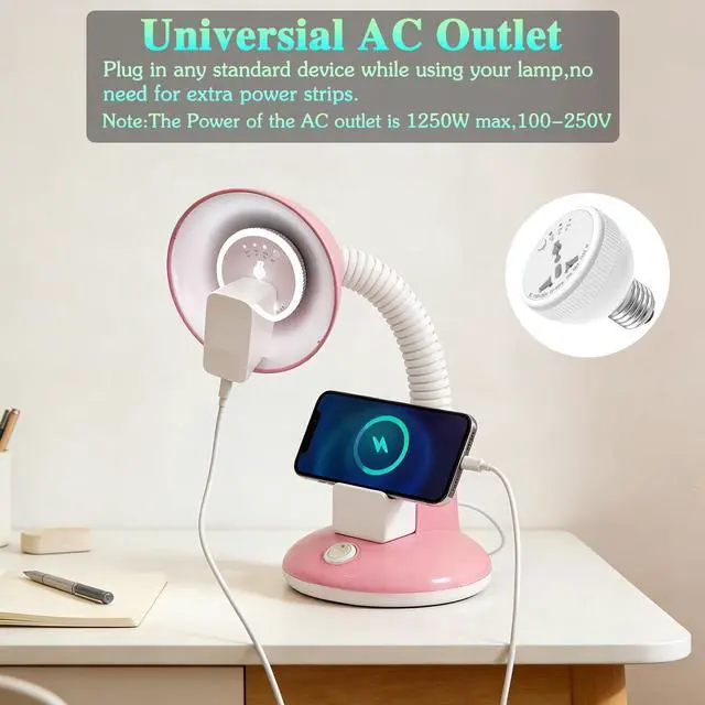 Alt view image 5 of 7 - E26/E27 Light Socket Outlet Adapter with 3 Auto-Off Smart Timer Setting & Night Light,Light Bulb with Plug Outlet for US/EU/UK/in Plugs,Support Power Rating 1250W Max for Bedroom, Hallway or Bathroom