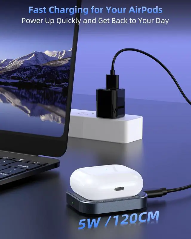 Alt view image 4 of 7 - for Airpod , Designed Wireless for Airpods 4(ANC)/3rd/2nd Gen, for New AirPod Pro 3 (2025)/ 2nd Gen, Earbuds, Slim & Compact for Travel Home Office, (Grey)