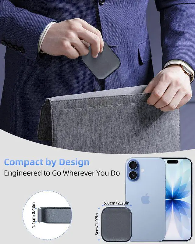 Alt view image 5 of 7 - for Airpod , Designed Wireless for Airpods 4(ANC)/3rd/2nd Gen, for New AirPod Pro 3 (2025)/ 2nd Gen, Earbuds, Slim & Compact for Travel Home Office, (Grey)