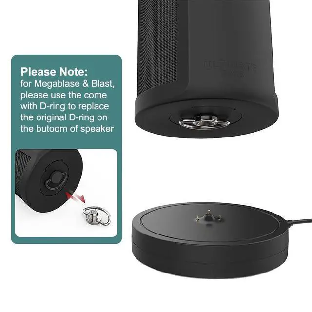 Alt view image 4 of 7 - Charger for Ultimate Ears Boom 3/Megaboom 3/Blast/Megablast