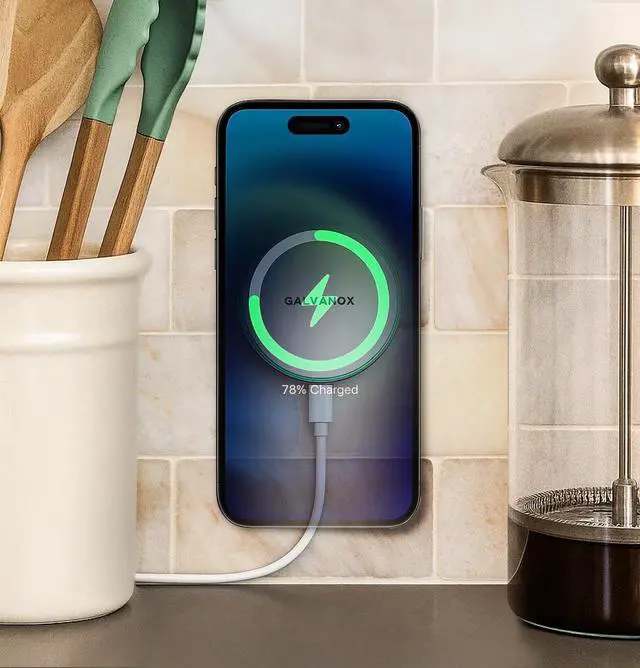 Alt view image 3 of 7 - Compatible with MagSafe Wall Mounted Magnetic Wireless Charger (15W) Fast Charging, Stick-on Adhesive Design with Long Removable USB-C Cable (10Ft) White