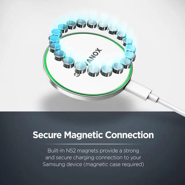 Alt view image 5 of 7 - Compatible with MagSafe Wall Mounted Magnetic Wireless Charger (15W) Fast Charging, Stick-on Adhesive Design with Long Removable USB-C Cable (10Ft) White