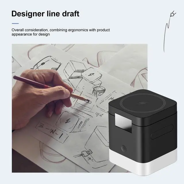 Alt view image 7 of 7 - 3 in 1 Cube Wireless Charger, Foldable Charger Stand, 15W Fast Wireless Charging Station for iPhone 15/14/13/12 Series, Apple Watch, AirPods (Black)